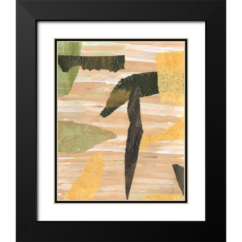 Painted Paper Pieces I Black Modern Wood Framed Art Print with Double Matting by Moore, Regina