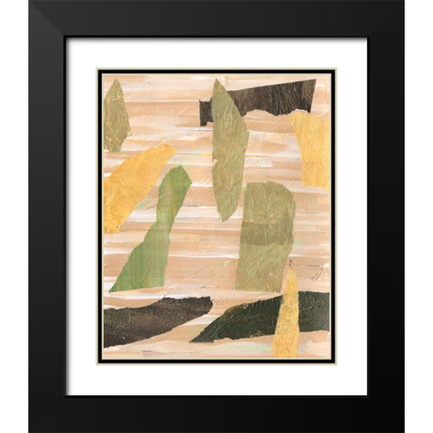 Painted Paper Pieces II Black Modern Wood Framed Art Print with Double Matting by Moore, Regina