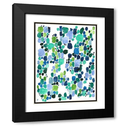 Sea Glass Spirit I Black Modern Wood Framed Art Print with Double Matting by Moore, Regina