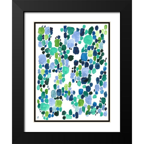 Sea Glass Spirit I Black Modern Wood Framed Art Print with Double Matting by Moore, Regina