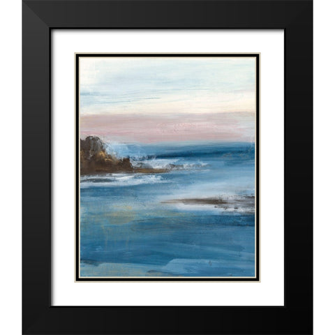 Merging the Ocean I Black Modern Wood Framed Art Print with Double Matting by Bramma, Lila