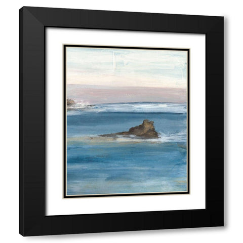 Merging the Ocean III Black Modern Wood Framed Art Print with Double Matting by Bramma, Lila