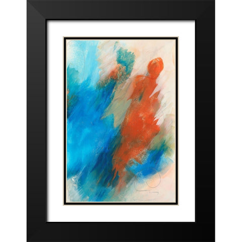 Fire and Water I Black Modern Wood Framed Art Print with Double Matting by Bramma, Lila
