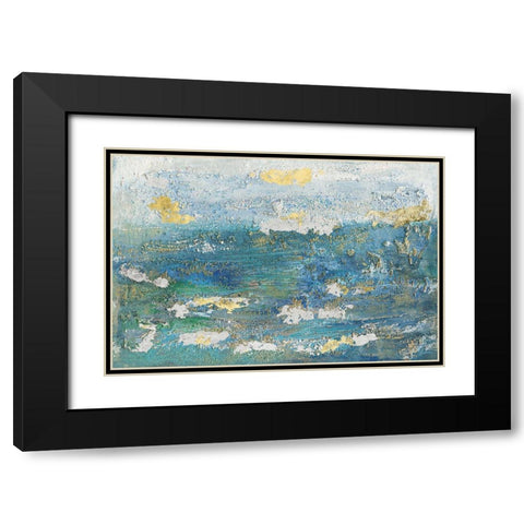 Sparkling Sea I Black Modern Wood Framed Art Print with Double Matting by Bramma, Lila