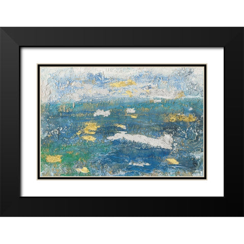 Sparkling Sea II Black Modern Wood Framed Art Print with Double Matting by Bramma, Lila