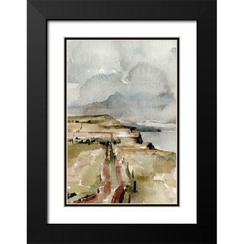 Rainy Coast I Black Modern Wood Framed Art Print with Double Matting by Caroline, Emma