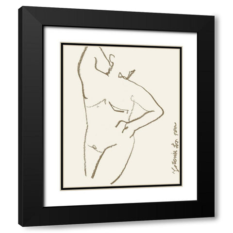 Toi et Moi II Black Modern Wood Framed Art Print with Double Matting by Wang, Melissa