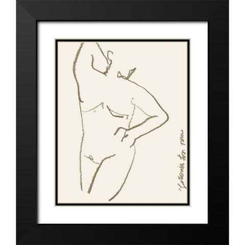 Toi et Moi II Black Modern Wood Framed Art Print with Double Matting by Wang, Melissa