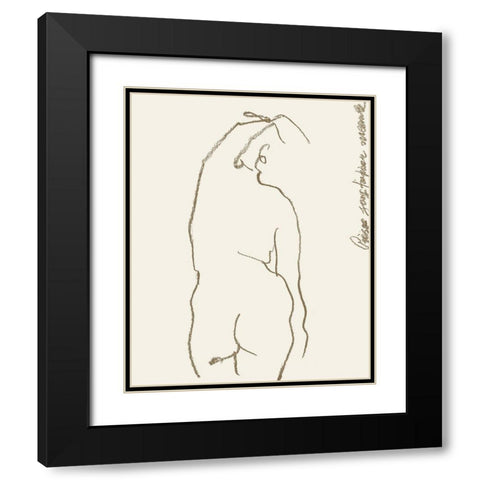 Toi et Moi IV Black Modern Wood Framed Art Print with Double Matting by Wang, Melissa