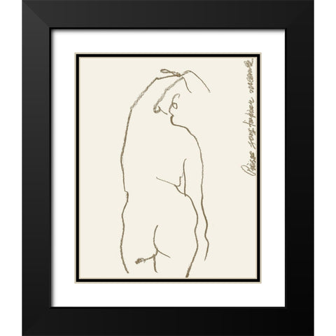 Toi et Moi IV Black Modern Wood Framed Art Print with Double Matting by Wang, Melissa