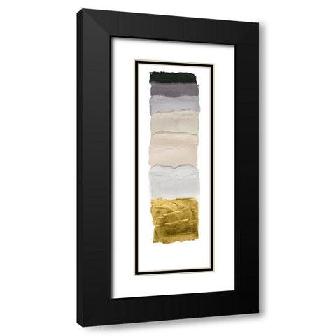Golden Masonry I Black Modern Wood Framed Art Print with Double Matting by Lam, Vanna