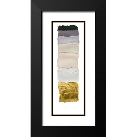 Golden Masonry I Black Modern Wood Framed Art Print with Double Matting by Lam, Vanna