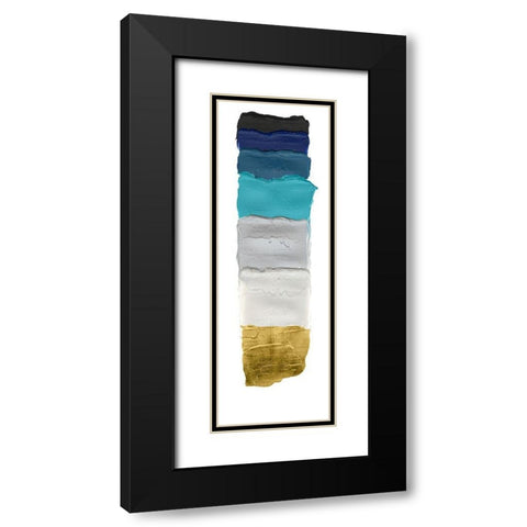 Golden Masonry II Black Modern Wood Framed Art Print with Double Matting by Lam, Vanna