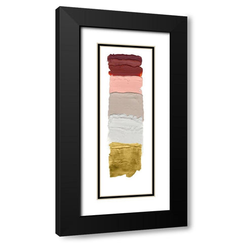 Golden Masonry III Black Modern Wood Framed Art Print with Double Matting by Lam, Vanna