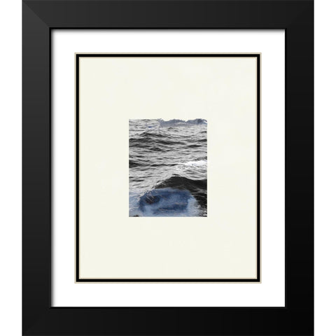 The Calm Cove I Black Modern Wood Framed Art Print with Double Matting by Wang, Melissa