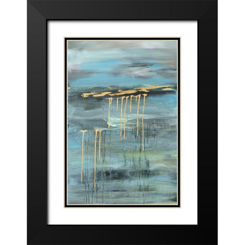Distant Shores I Black Modern Wood Framed Art Print with Double Matting by Combs, Joyce