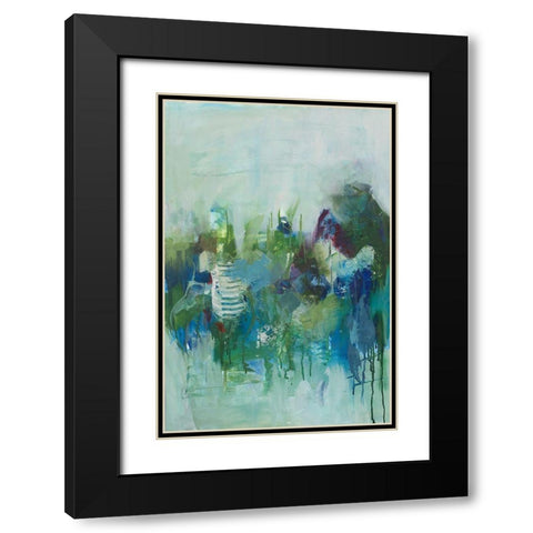 Happy Family I Black Modern Wood Framed Art Print with Double Matting by Combs, Joyce