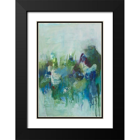 Happy Family I Black Modern Wood Framed Art Print with Double Matting by Combs, Joyce