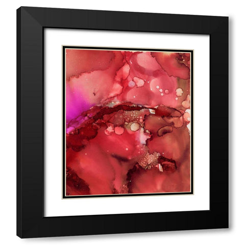 Happy Energy I Black Modern Wood Framed Art Print with Double Matting by Combs, Joyce