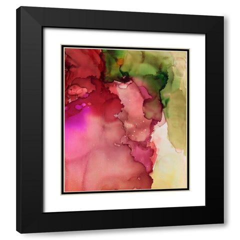 Happy Energy II Black Modern Wood Framed Art Print with Double Matting by Combs, Joyce