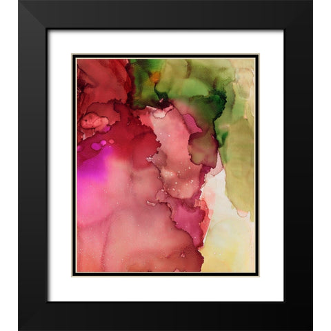 Happy Energy II Black Modern Wood Framed Art Print with Double Matting by Combs, Joyce