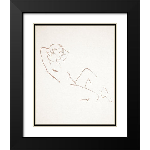Repose II Black Modern Wood Framed Art Print with Double Matting by Warren, Annie