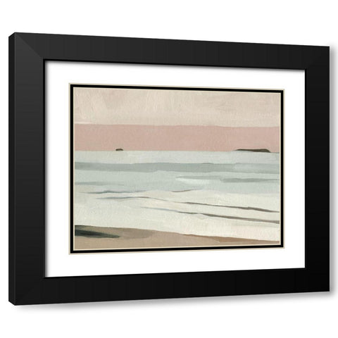Muted Tonal Horizon II Black Modern Wood Framed Art Print with Double Matting by Caroline, Emma