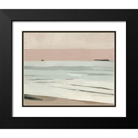Muted Tonal Horizon II Black Modern Wood Framed Art Print with Double Matting by Caroline, Emma
