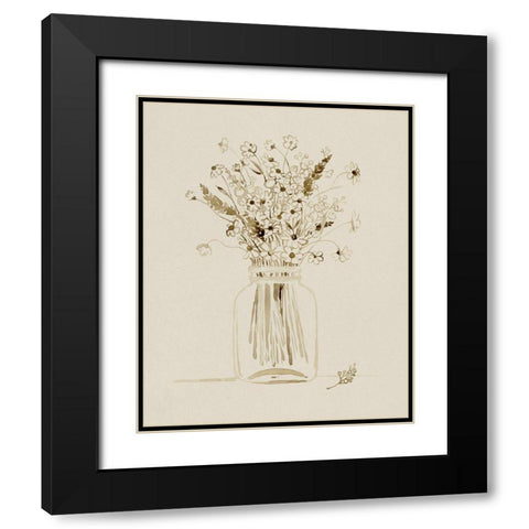 Foraged Bouquet II Black Modern Wood Framed Art Print with Double Matting by Popp, Grace