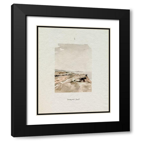 Westport Coast I Black Modern Wood Framed Art Print with Double Matting by Caroline, Emma