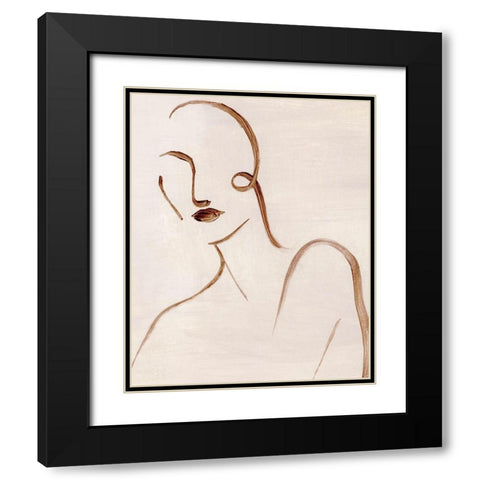 Femme Sketch I Black Modern Wood Framed Art Print with Double Matting by Popp, Grace