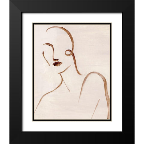 Femme Sketch I Black Modern Wood Framed Art Print with Double Matting by Popp, Grace