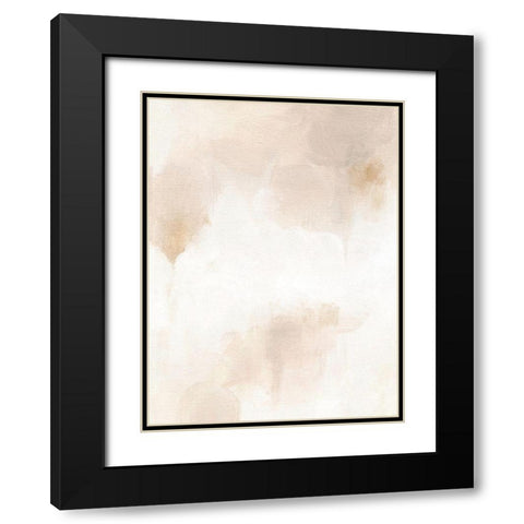 Neutral Glow II Black Modern Wood Framed Art Print with Double Matting by Caroline, Emma