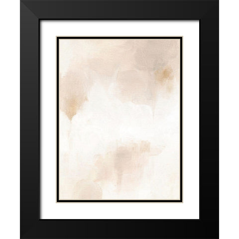 Neutral Glow II Black Modern Wood Framed Art Print with Double Matting by Caroline, Emma