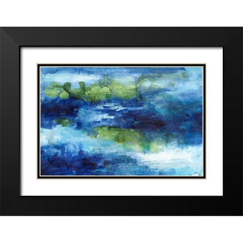 Drift I Black Modern Wood Framed Art Print with Double Matting by Combs, Joyce