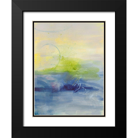 Breezy Days II Black Modern Wood Framed Art Print with Double Matting by Combs, Joyce