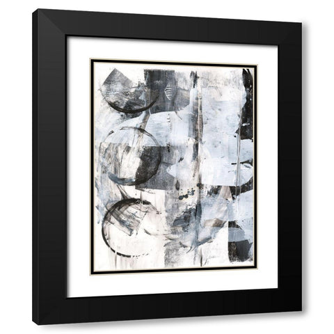 Glitch II Black Modern Wood Framed Art Print with Double Matting by Harper, Ethan
