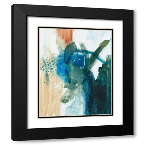 Foxy Friends I Black Modern Wood Framed Art Print with Double Matting by Combs, Joyce