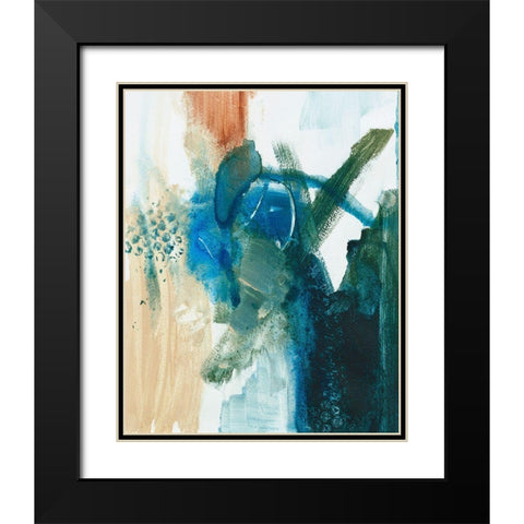 Foxy Friends I Black Modern Wood Framed Art Print with Double Matting by Combs, Joyce