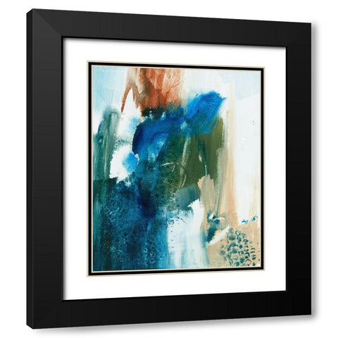 Foxy Friends II Black Modern Wood Framed Art Print with Double Matting by Combs, Joyce