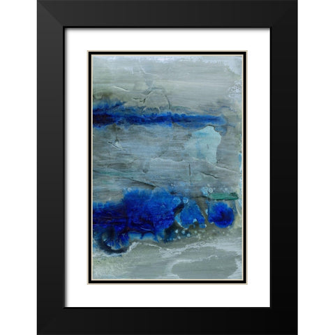 Blue Morning Tide II Black Modern Wood Framed Art Print with Double Matting by Combs, Joyce