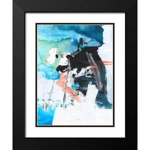 Evolving II Black Modern Wood Framed Art Print with Double Matting by Combs, Joyce