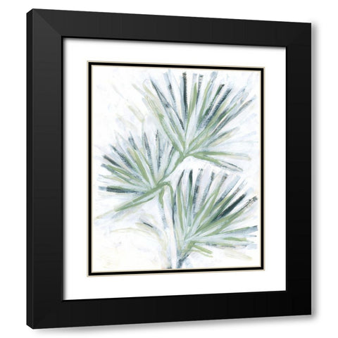 Palm Frond Fresco I Black Modern Wood Framed Art Print with Double Matting by Vess, June Erica