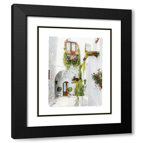 Bougainvilla Alley I Black Modern Wood Framed Art Print with Double Matting by Popp, Grace