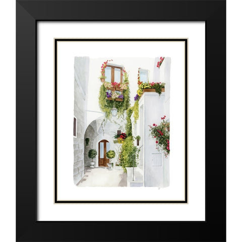 Bougainvilla Alley I Black Modern Wood Framed Art Print with Double Matting by Popp, Grace