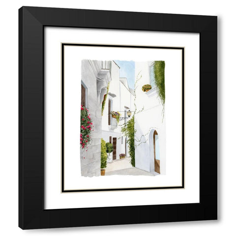 Bougainvilla Alley II Black Modern Wood Framed Art Print with Double Matting by Popp, Grace