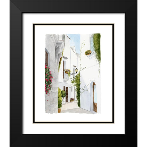 Bougainvilla Alley II Black Modern Wood Framed Art Print with Double Matting by Popp, Grace