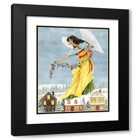 Christmas Angel II Black Modern Wood Framed Art Print with Double Matting by Popp, Grace