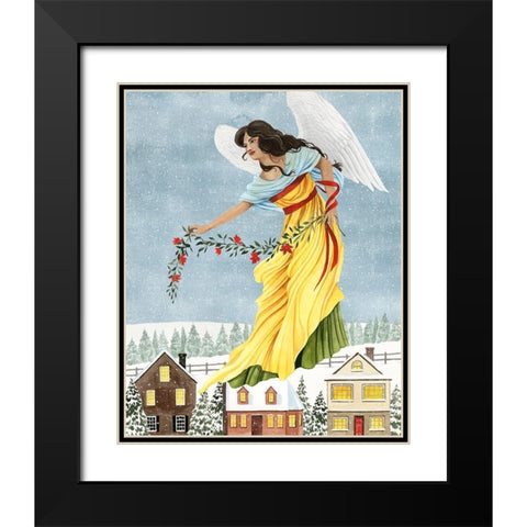Christmas Angel II Black Modern Wood Framed Art Print with Double Matting by Popp, Grace