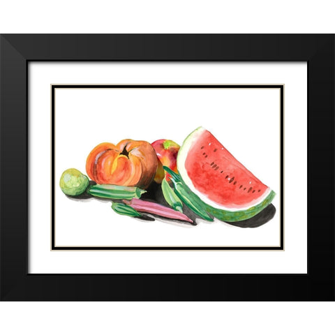 Farmers Market II Black Modern Wood Framed Art Print with Double Matting by Longley, Alicia